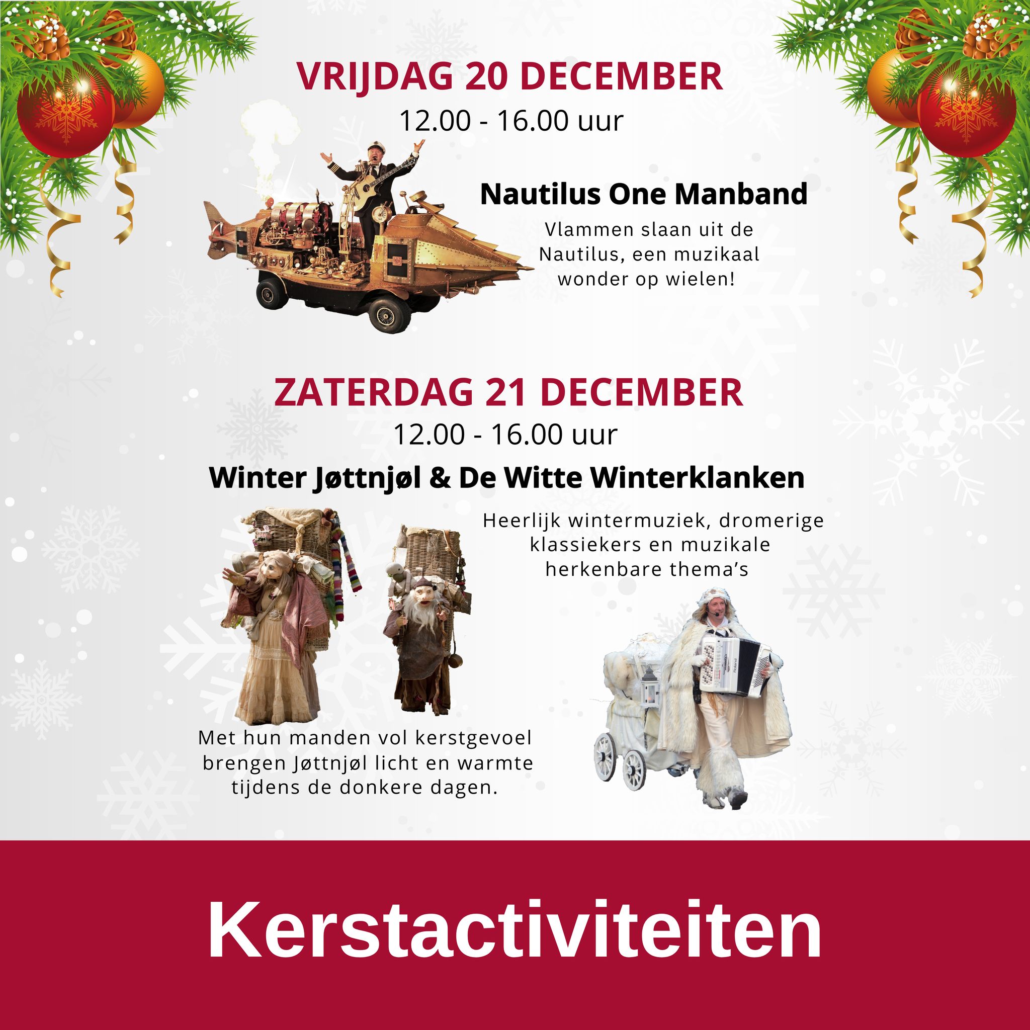 20 december kerstactiviteiten